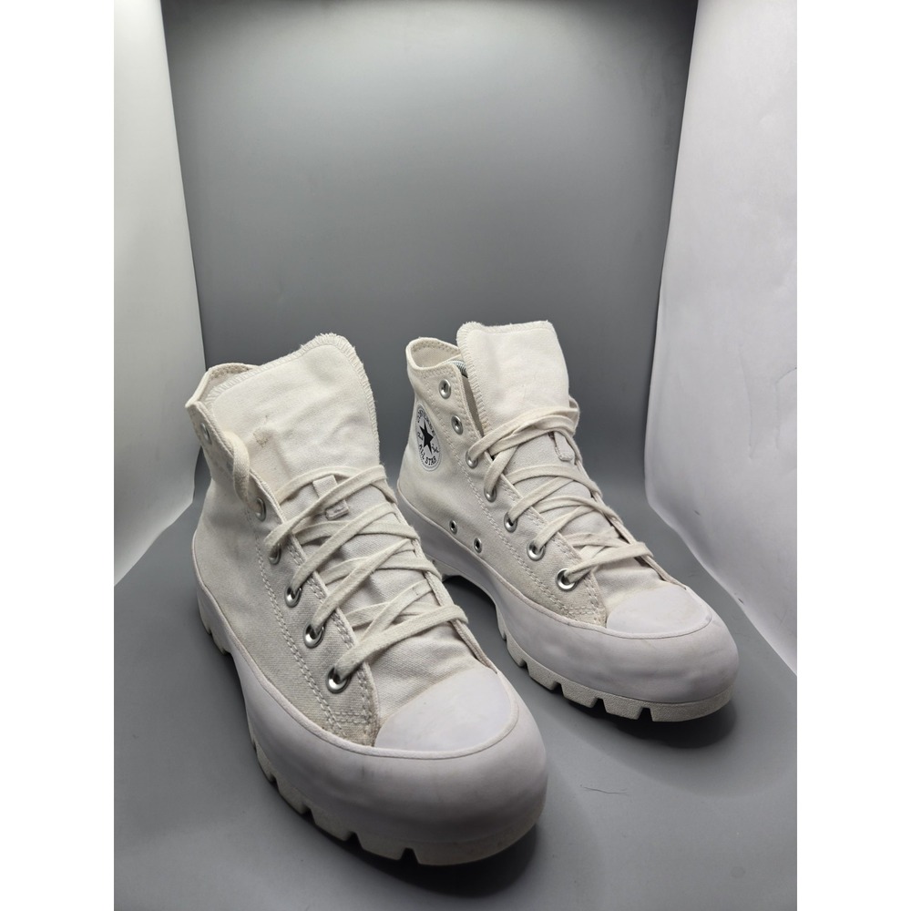 Converse Chuck Taylor All Star Lugged High Top White Canvas Women's Size 8
